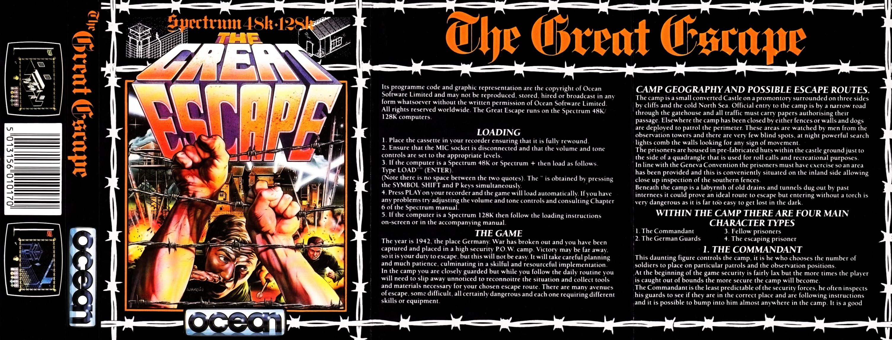 The Great Escape original cassette inlay